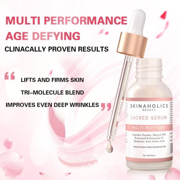 Sacred Serum Muti Performance Peptide Serum Matrixyl 3000 Argireline Hyaluronic Acid Resveratrol Q10 30ML - The World's Best Online Tretinoin Store