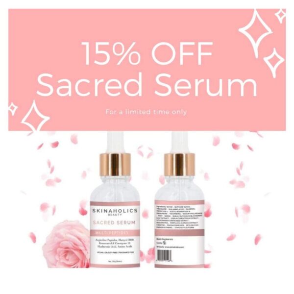 Sacred Serum Muti Performance Peptide Serum Matrixyl 3000 Argireline Hyaluronic Acid Resveratrol Q10 30ML - The World's Best Online Tretinoin Store