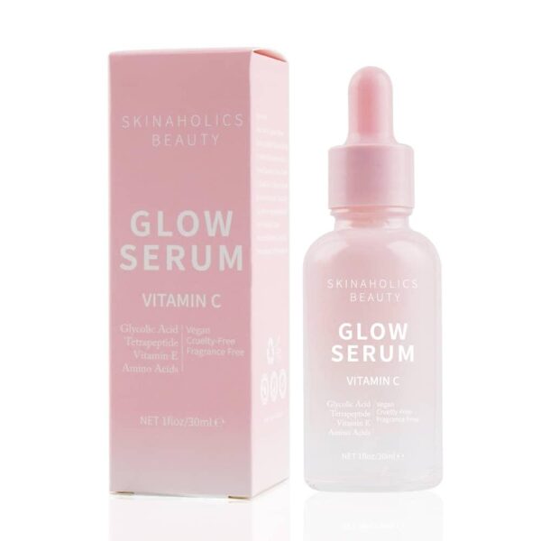 Brightening Anti-Aging Peptide Vitamin C + E Glycolic Acid Glow Serum 30ml - Image 8